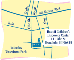  hawaii with kids - hawaii children's discovery center map