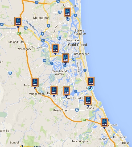 aldi supermarket map