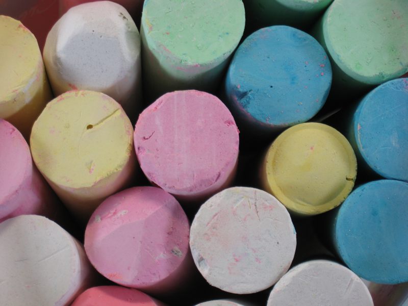 fun things to do at home for free - use colored pavement chalk by steve johnson