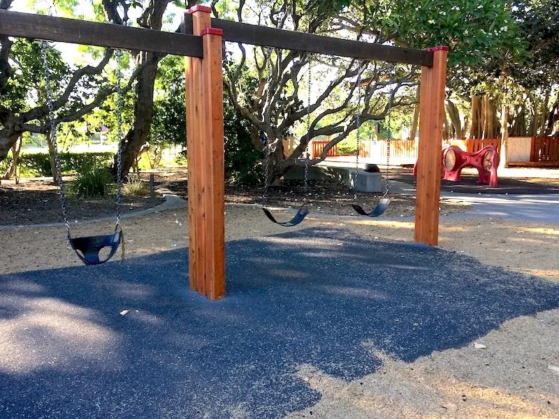 swings at new farm park pic