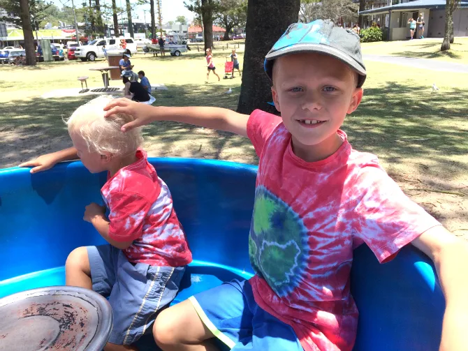 ned and jack at justins park burleigh heads pic
