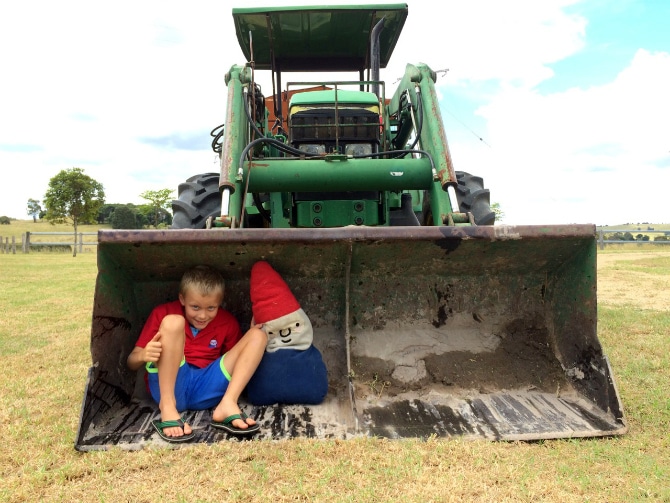 farmstay brisbane qld ned and roam in tractor