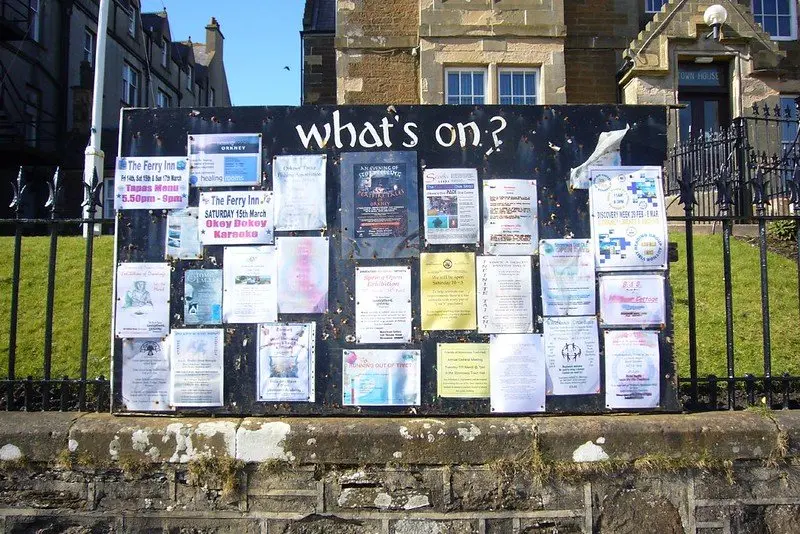 local area attractions on the noticeboard by john lord 