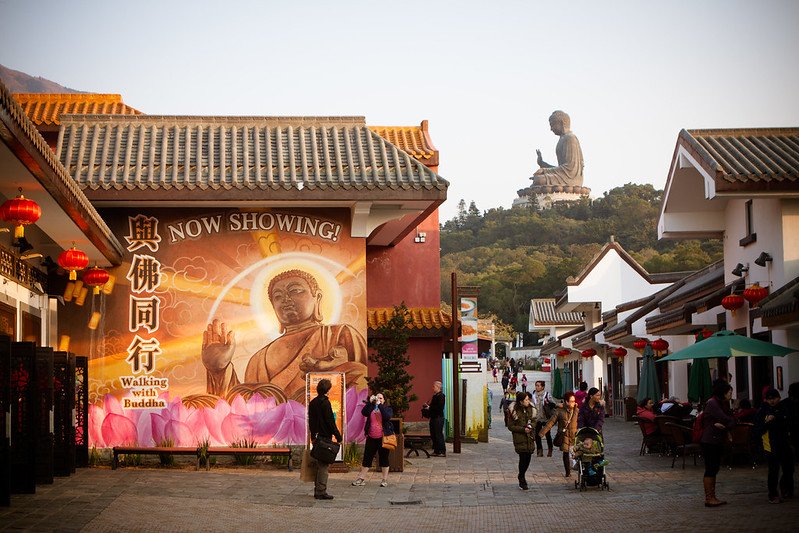 walking with buddha show at ngong ping by jirka matousek