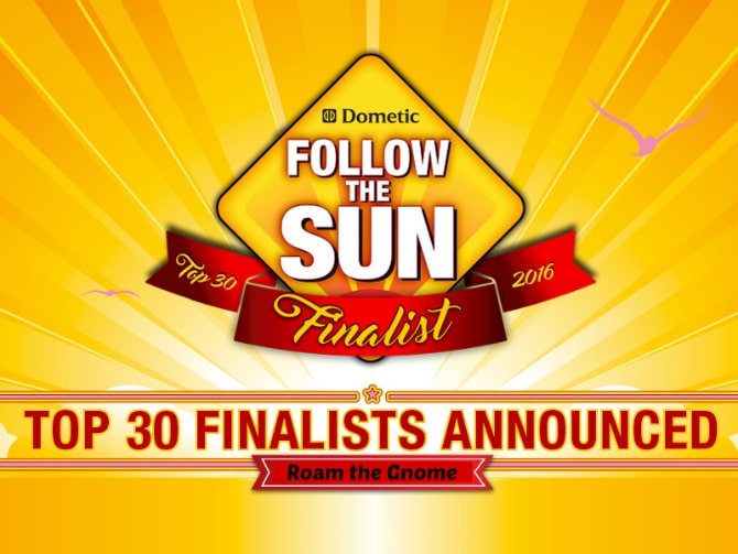 Dometic follow the sun competition Roam the gnome family travel website 