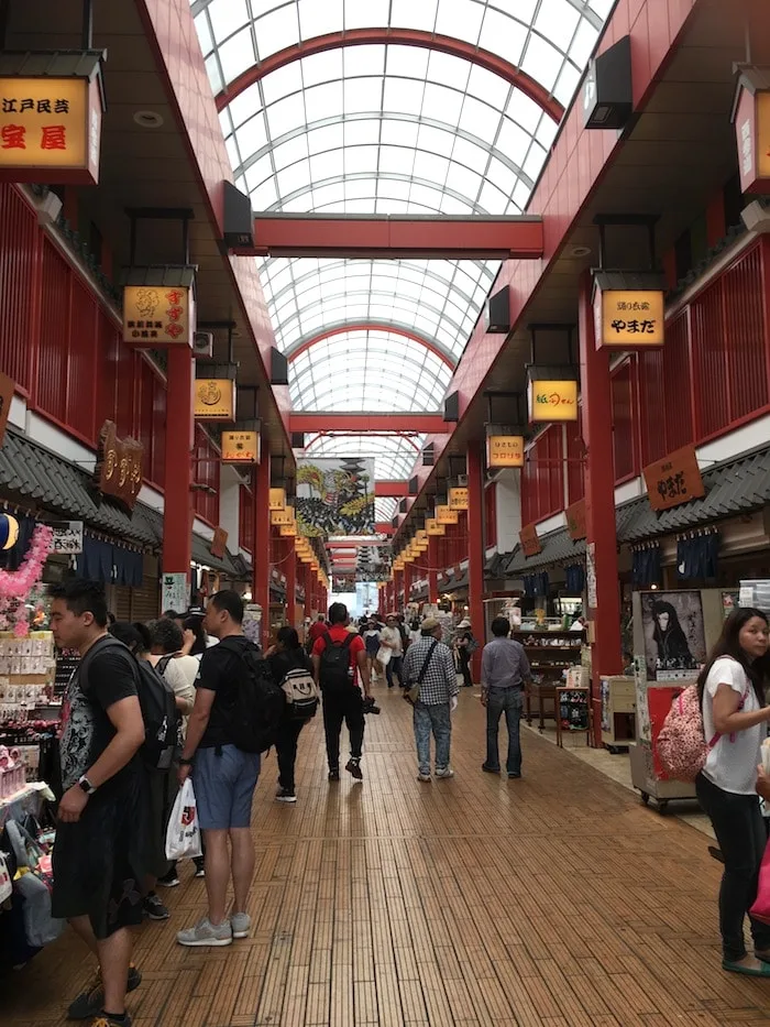 nishi sando shopping street in asakusa