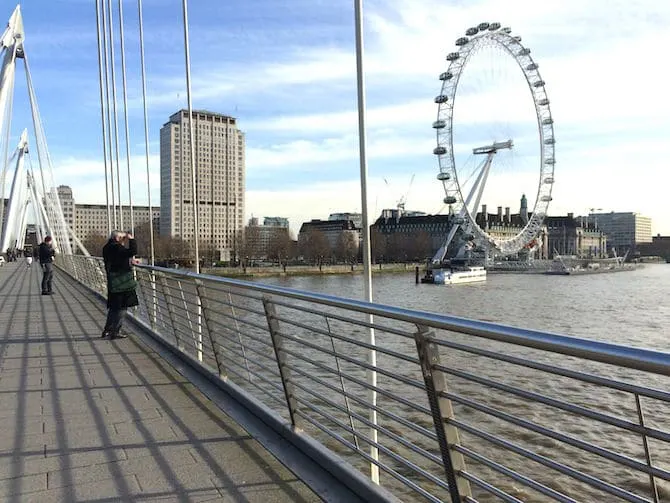 london eye experience - view from bridge