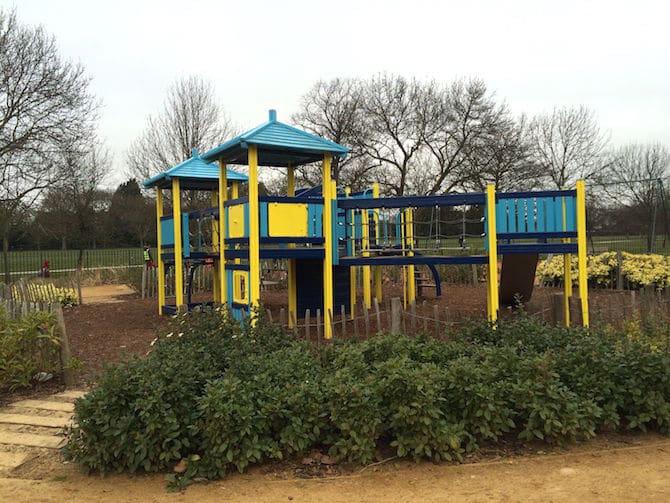 marylebone green playground yellow blue