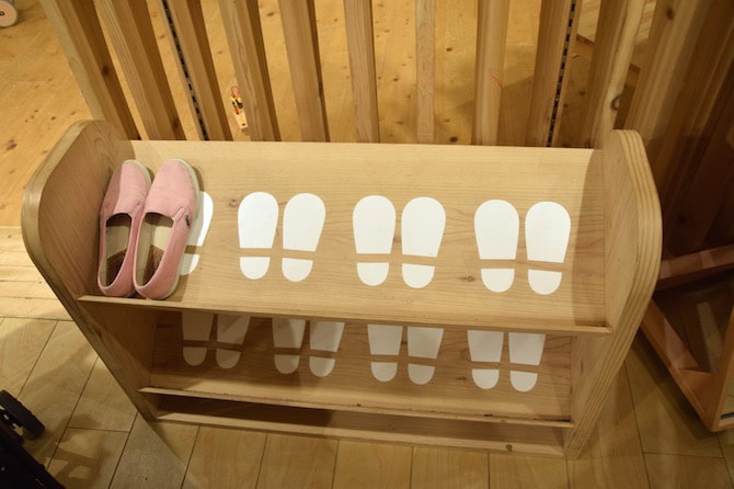 muji shibuya playroom shoe rack