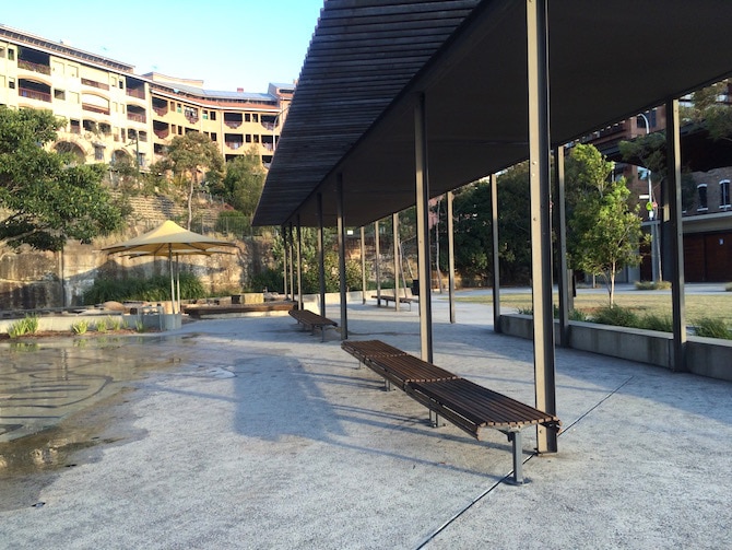 pirrama park playground seating near water park photo