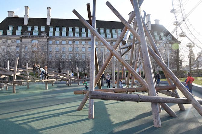 Jubilee playground near London Eye - in background