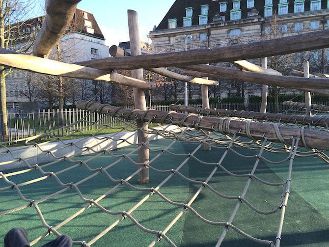 Jubilee adventure playground near London Eye - nets to climb
