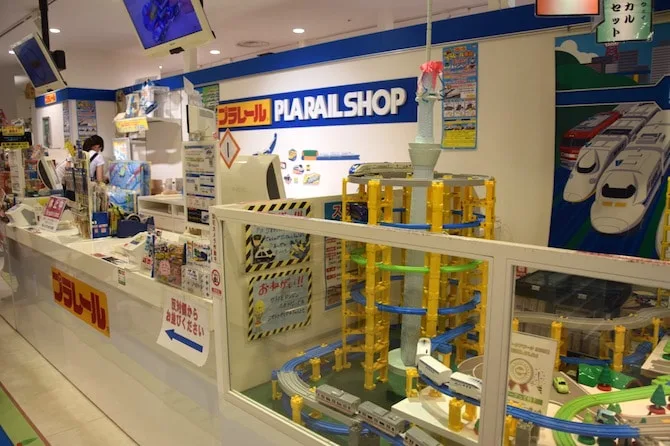 tokyo character street shopping plarail trains