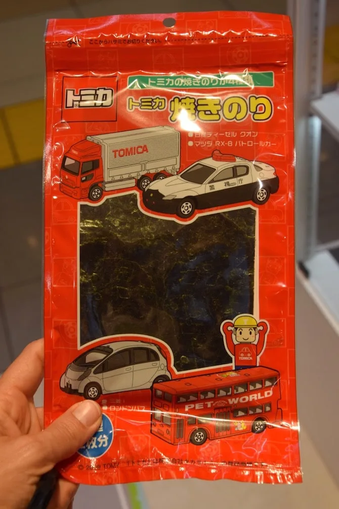 tokyo character street shopping tomica seaweed nori paper