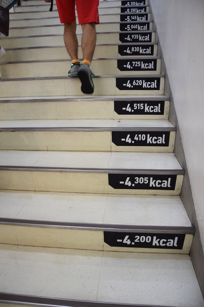 tokyu hands sunshine city calorie stairs