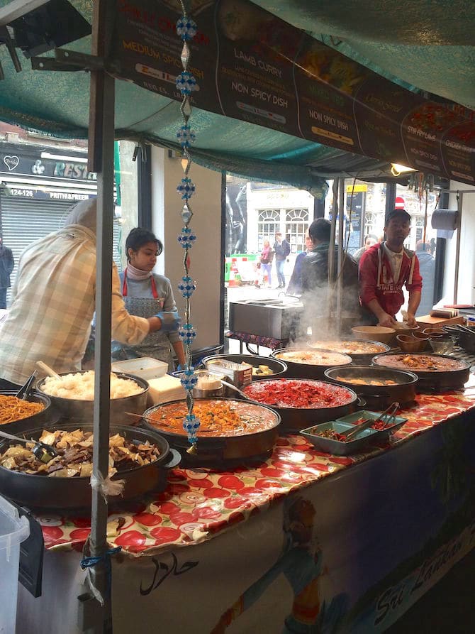 brick lane food market sunday paella