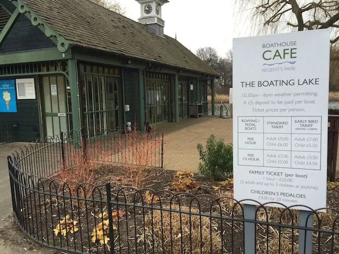 regents park playground hanover gate boating lake sign