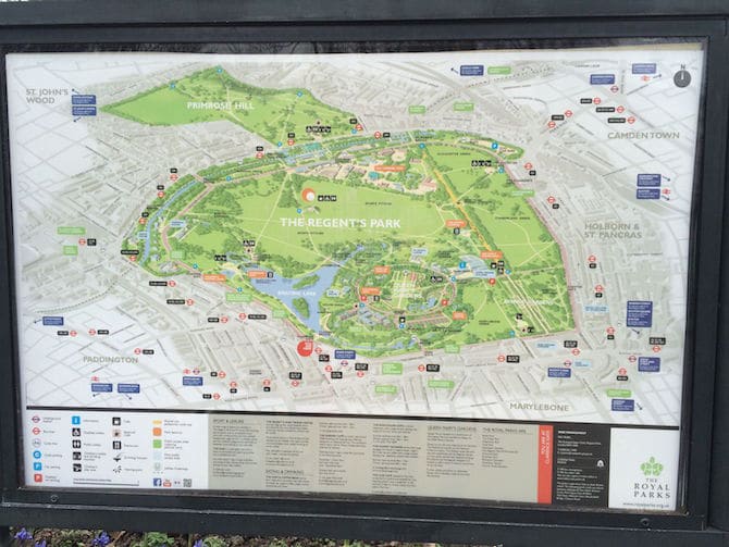 regents park map