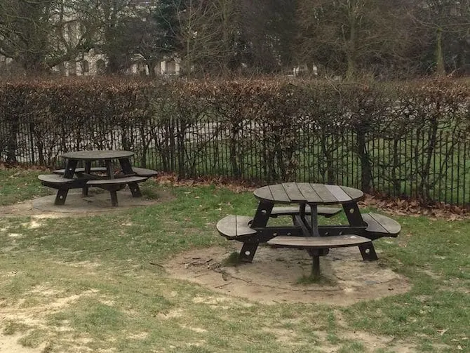 regents park playground hanover gate tables