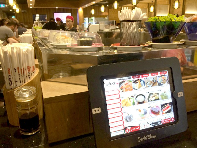 sushi edo brisbane city ipad screen