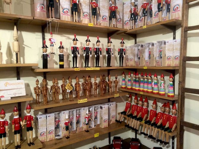 Pinocchio souvenirs and gifts