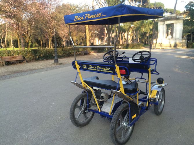 Rome Villa Borghese- Our Pedal Car pic