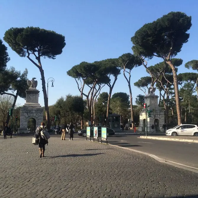 villa borghese gardens entrance