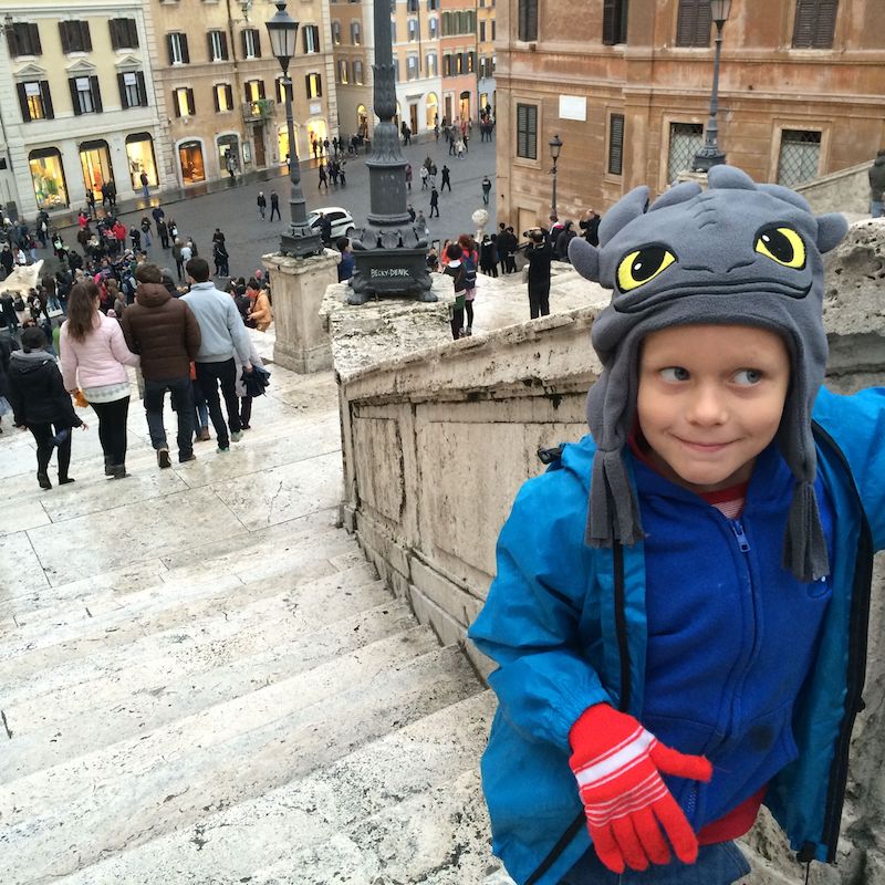 Things to see in Rome- Spanish Steps Ned Cartwheeling copy