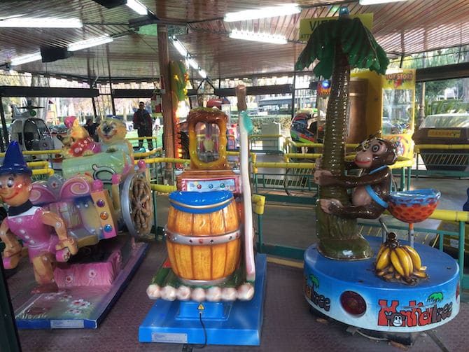 Villa Borghese Rome- old fashioned games arcade