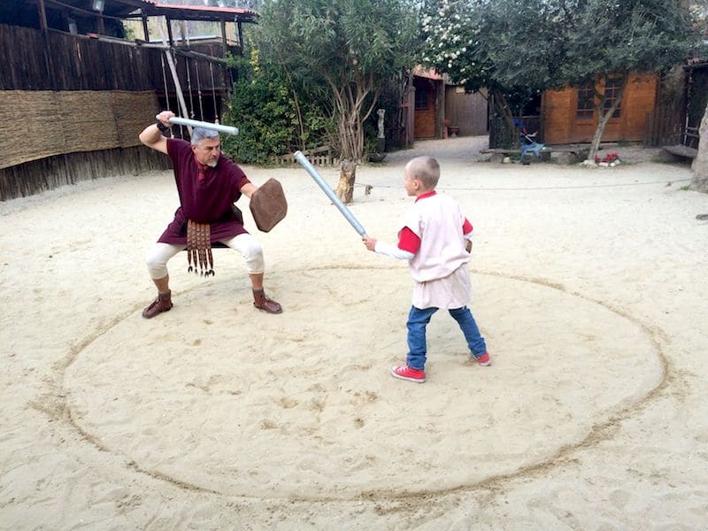 gladiator battles at gladiator school tour pic