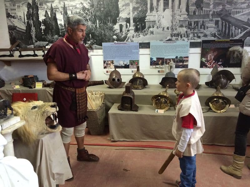 rome gladiator museum on the best rome tours for kids