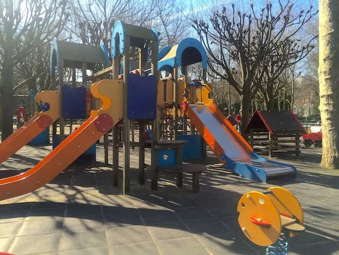 Jardin du Luxembourg Playground slides pic. 