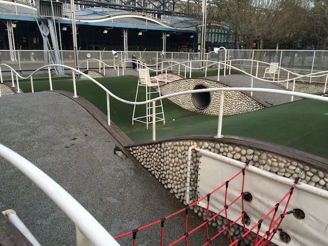 Paris Gardens Garden of Wind and Dunes Hills. PARC DE LA VILLETTE PLAYGROUND pic