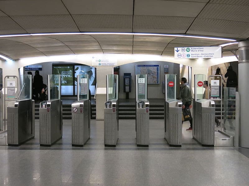 paris metro turnstiles pic