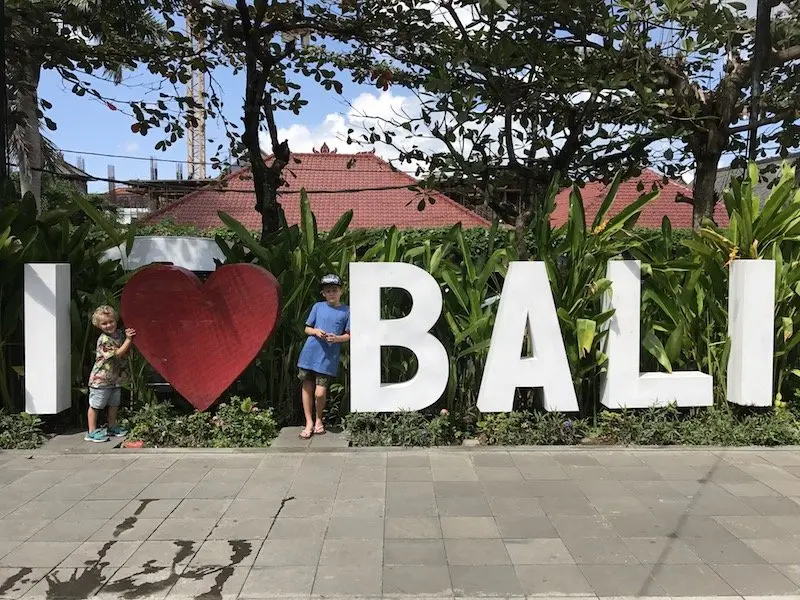 I love bali sign at seminyak market pic