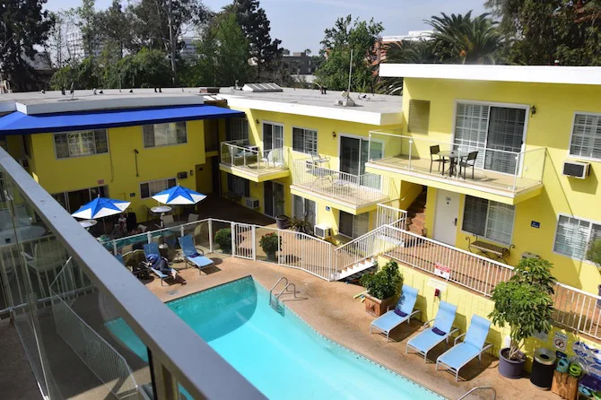 Magic Castle Hotel Los Angeles pool lifejackets pic
