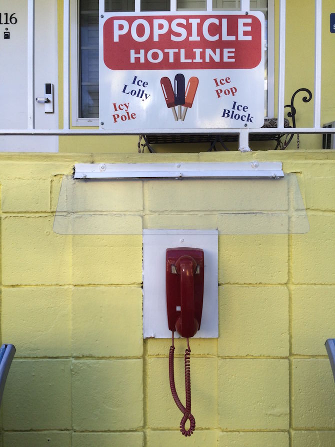 Magic Castle Hotel popsicle hotline phone pic 