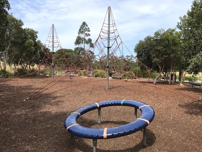 Sydney Park Playground swings pic