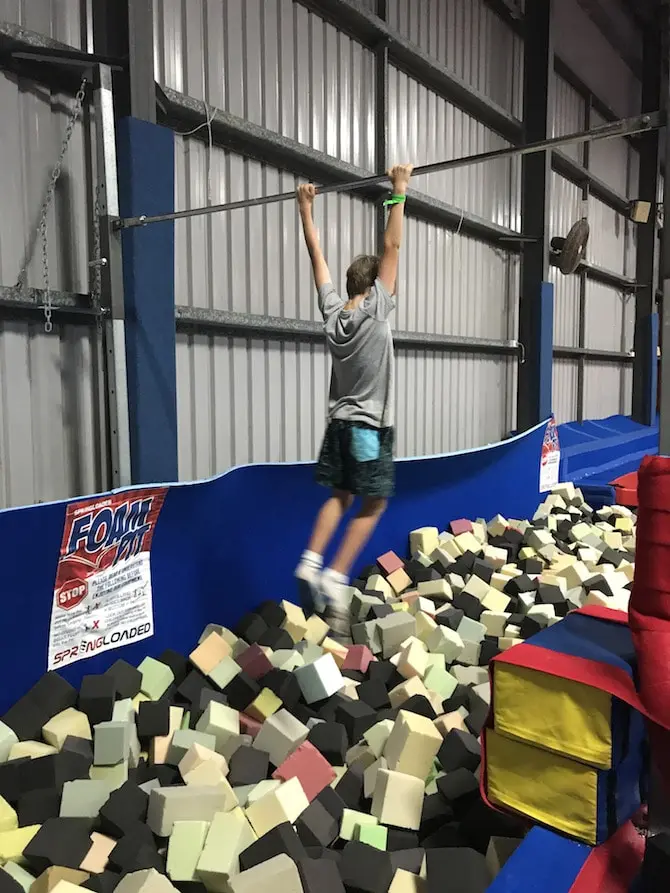 Spring Loaded Trampoline Park Tweed Heads Banora Point gymnastics bar pic