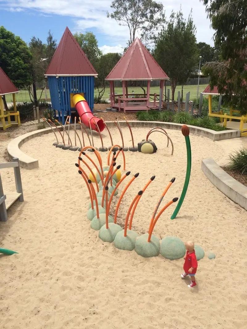 photo - hidden world playground fitzgibbon caterpillar sandpit