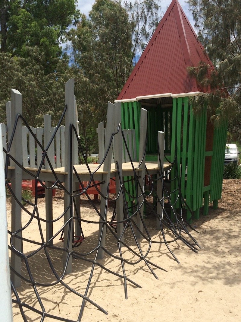 photo - hidden world playground fitzgibbon climbing net