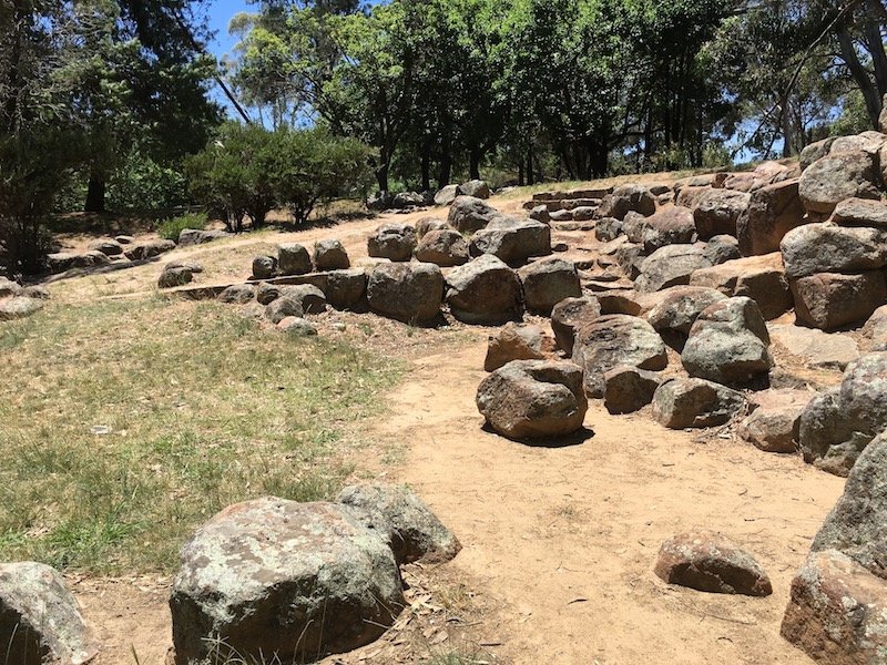 Canberra Yarralumla Park boulders pic