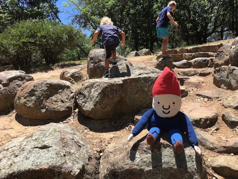 Yarralumla Park nature play area with roam the gnome pic