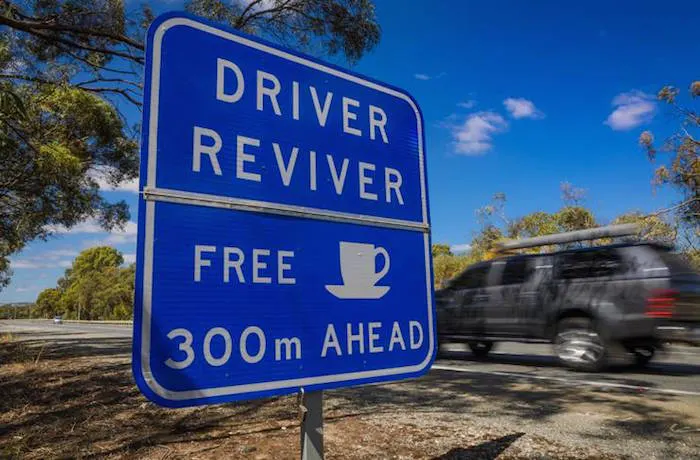 Visit ROAM THE GNOME Family Travel Directory for MORE SUPER DOOPER FUN ideas for family-friendly travel around the world. Search by City. Photo - driver reviver australia sign