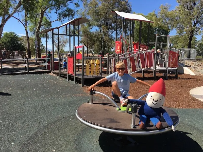 kambah adventure playground canberra carousel wheel pic