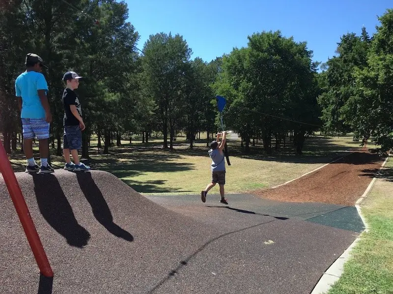 kambah adventure playground canberra flying fox pic