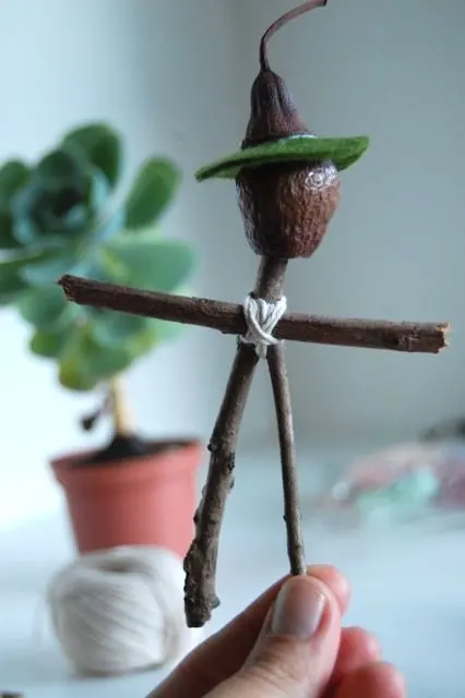 nature crafts for kids - mr stick man doll