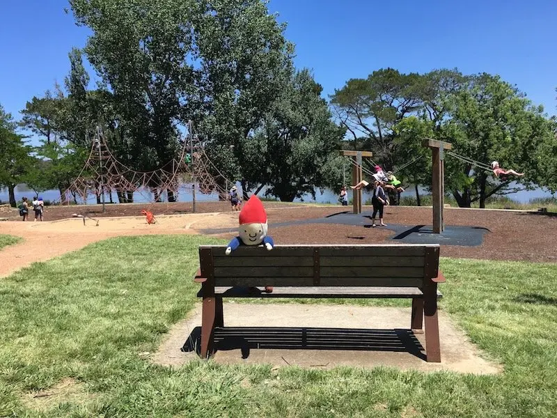 swings at yarralumla weston park playground area pic