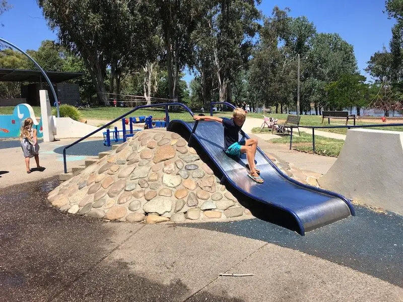 pyramid slide at yarralumla park playground pic