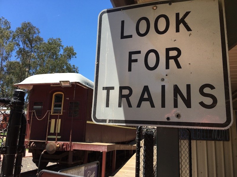 yarralumla play station - weston park railway look for trains sign pic